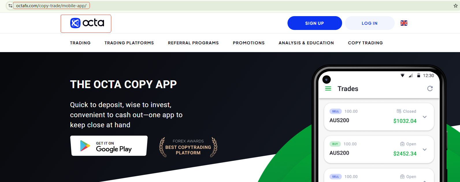 Octa copy trading app