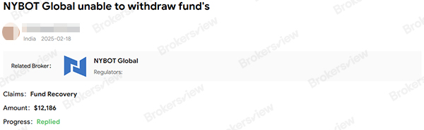 new client complaint against NYBOT Global