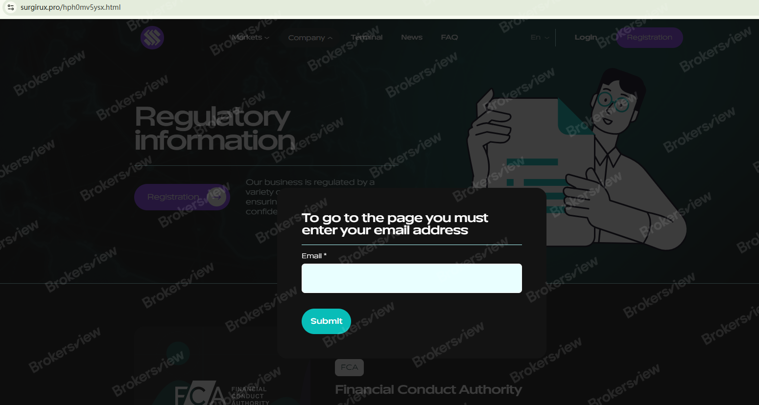 Surgirux 网站的屏幕截图