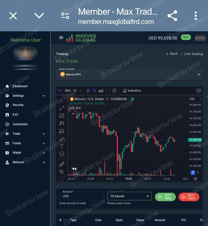 Tangkapan layar dari 'akun trading'