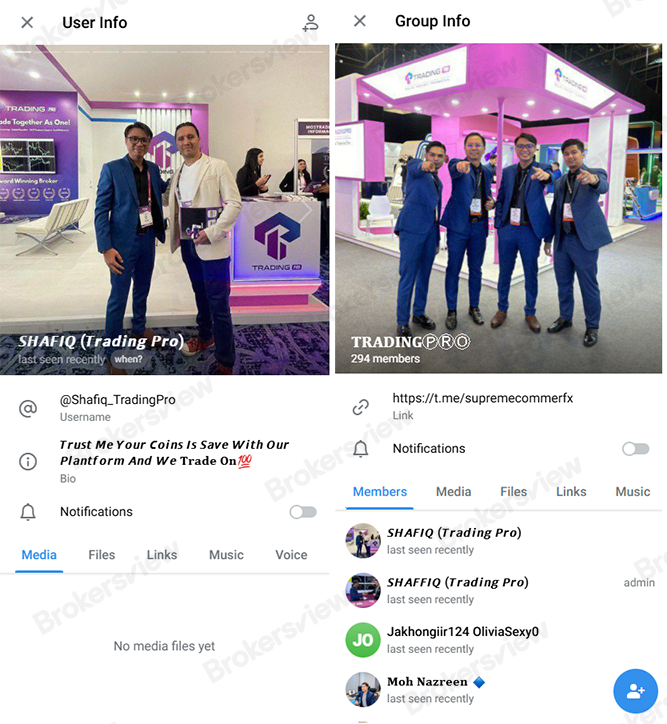 Informasi pengguna admin &Info Grup dari skema investasi