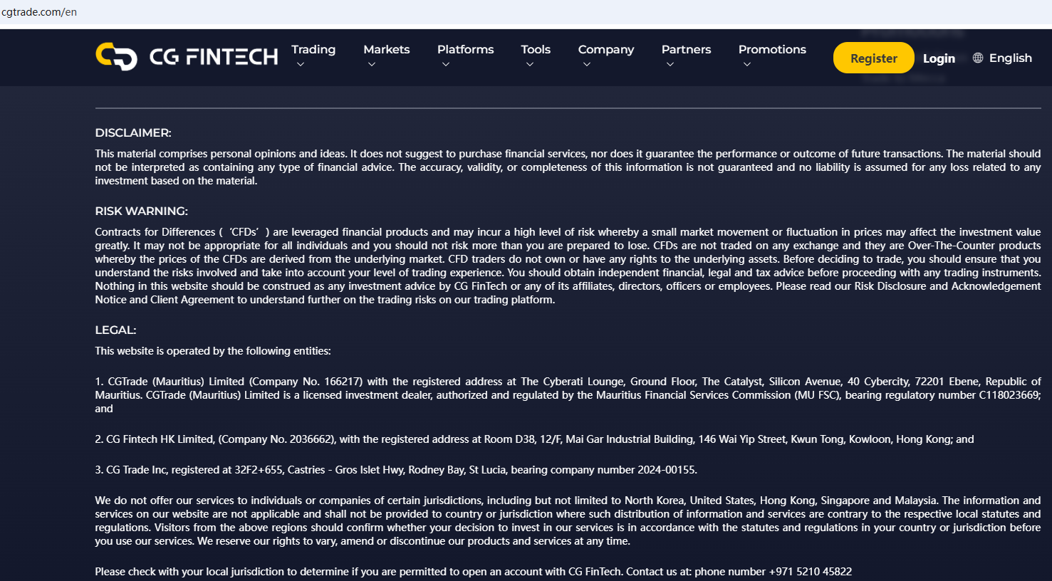 CG Fintech Review 2026 | Information about CG Fintech Forex Broker -  BrokersView