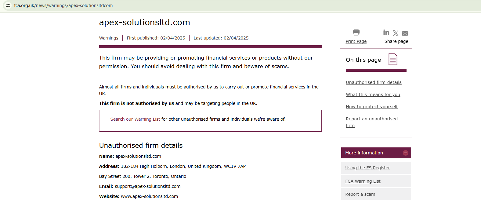 Apex Solutions Ltd 評價-是否詐騙,安全合法嗎? - BrokersView