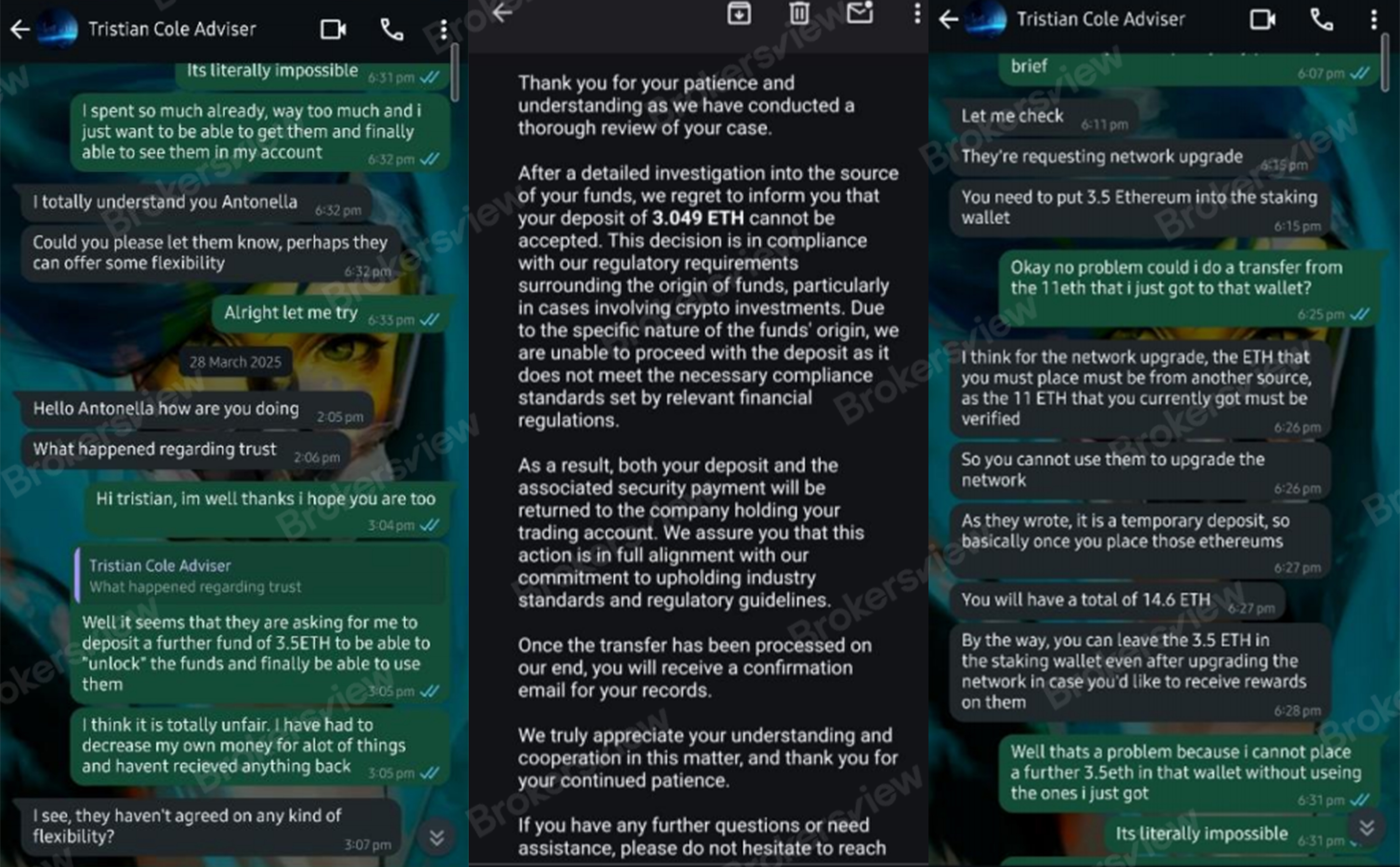 Wtcentral以各种借口反复要求受害者付款