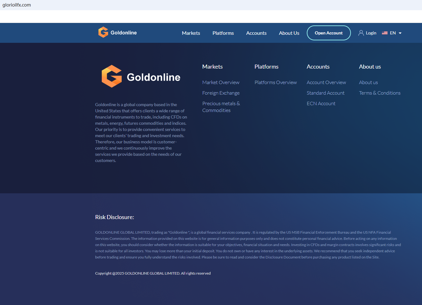 Goldonline 平台怎么样？安全正规靠谱吗？ - BrokersView