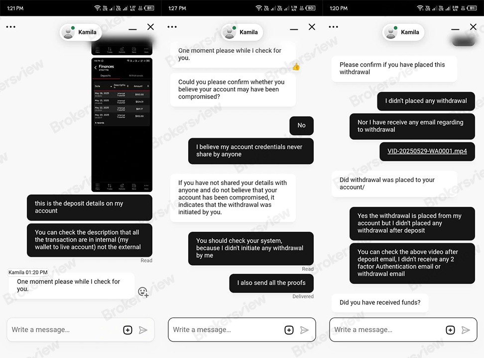 Hanzala communicates with the support team after he found the empty account