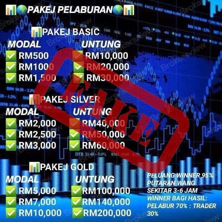 Lucrative returns promised by the scammer.