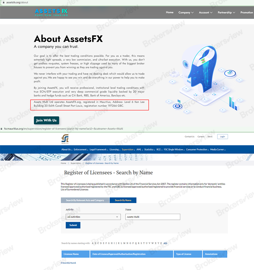 AssetsFX 在 2023 年不受毛里蒂斯 FSC 监管