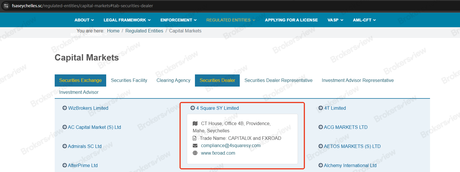 Capitalix is regulated by the Seychelles FSA