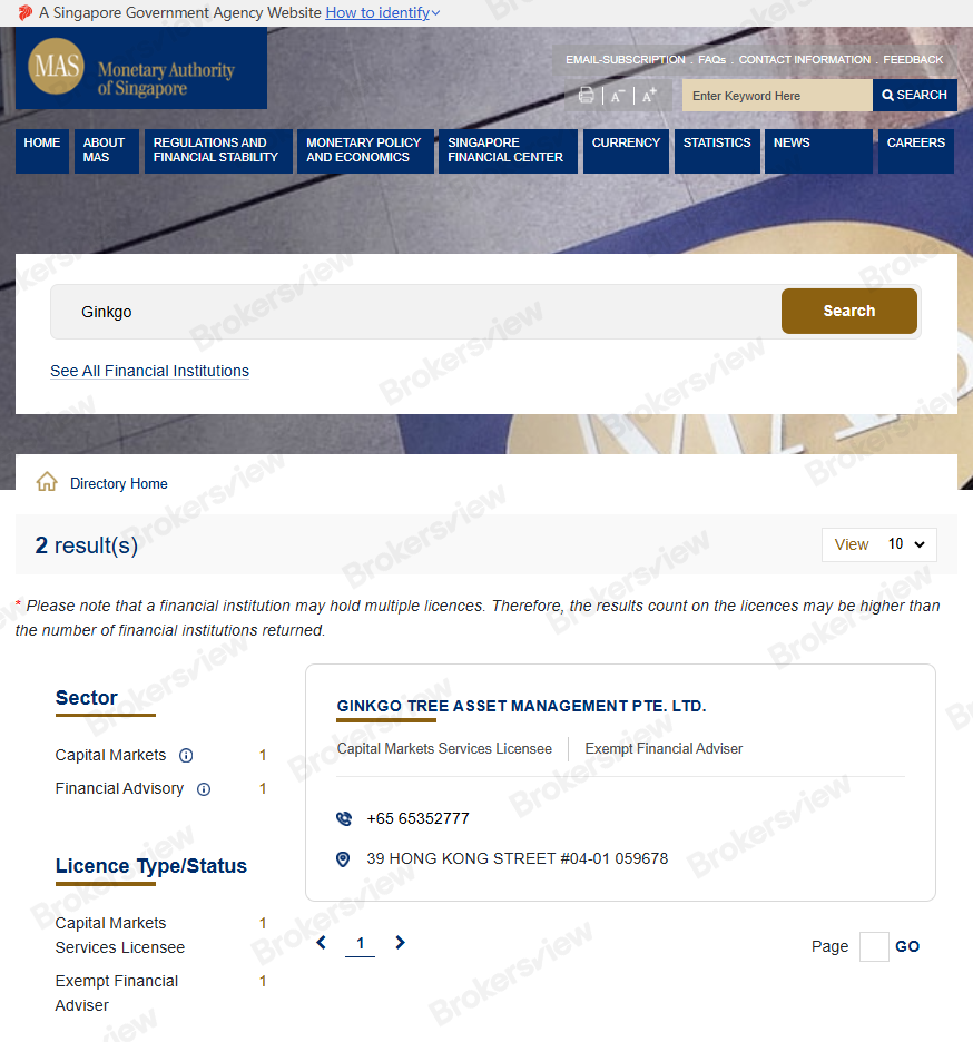 The MAS does not regulated the trading academy