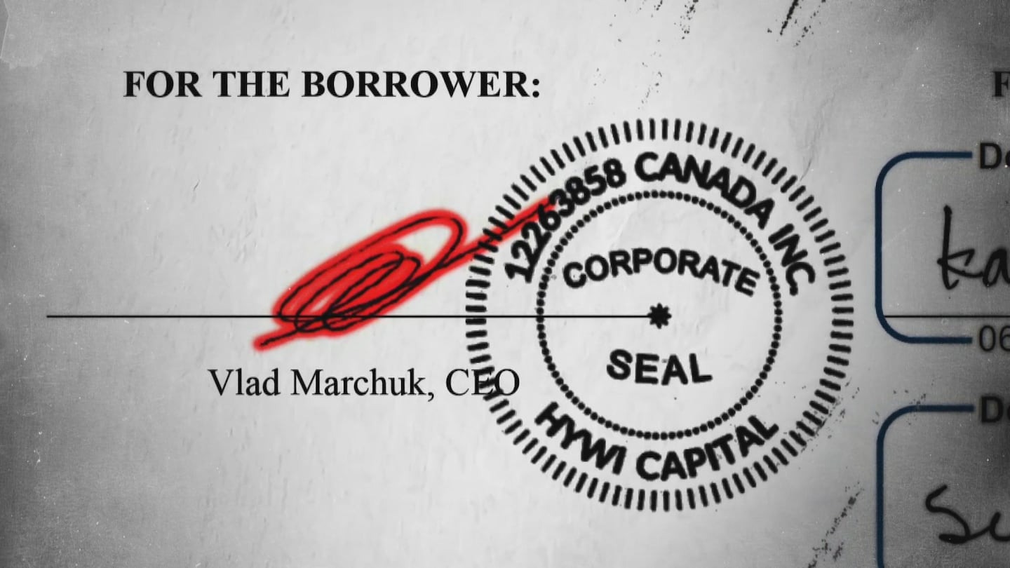 Vlad Marchuk says the signature on the Siddiky's contract is a forgery. Source: CTV News