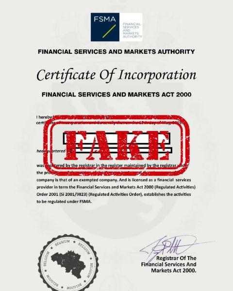 fake certificate