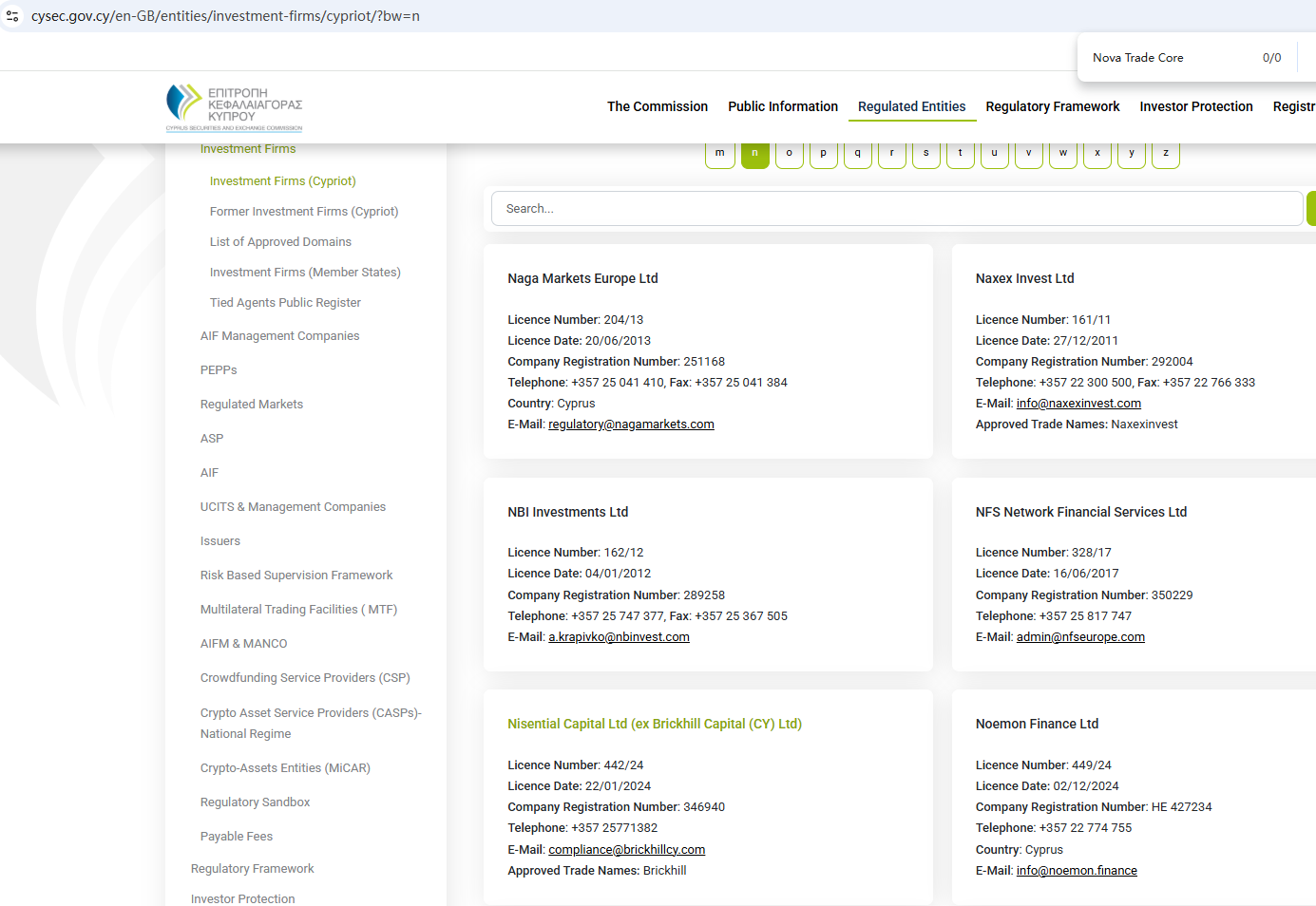 Nova Trade Core Review 2026 | Information about Nova Trade Core Forex  Broker - BrokersView