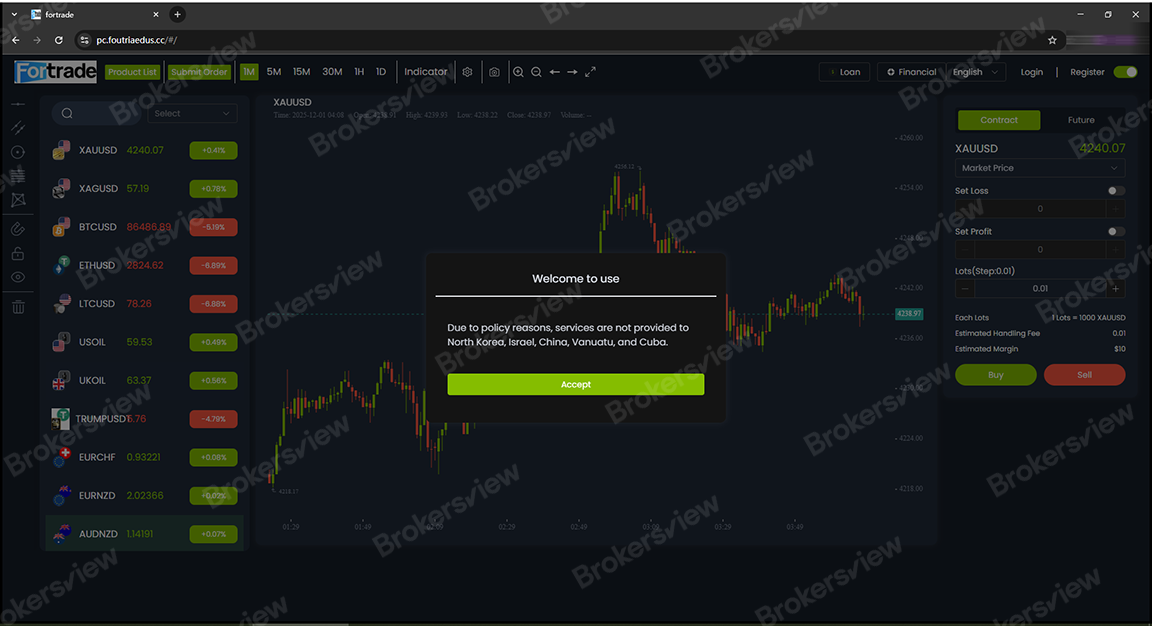 Fortradevip.com (نسخة طبق الأصل من شركة مرخصة من FCA)