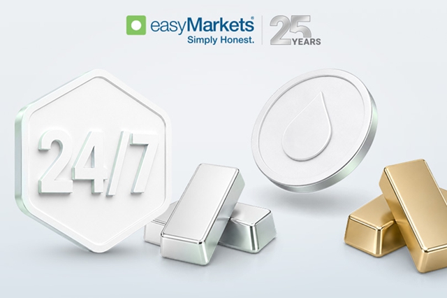 易信easyMarkets扩展大宗商品产品阵容，推出黄金、白银和原油7×24小时交易