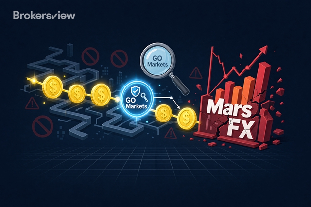 Mars FXの破綻で調査されている資金の流れの中で、GO Marketsの口座が浮上した