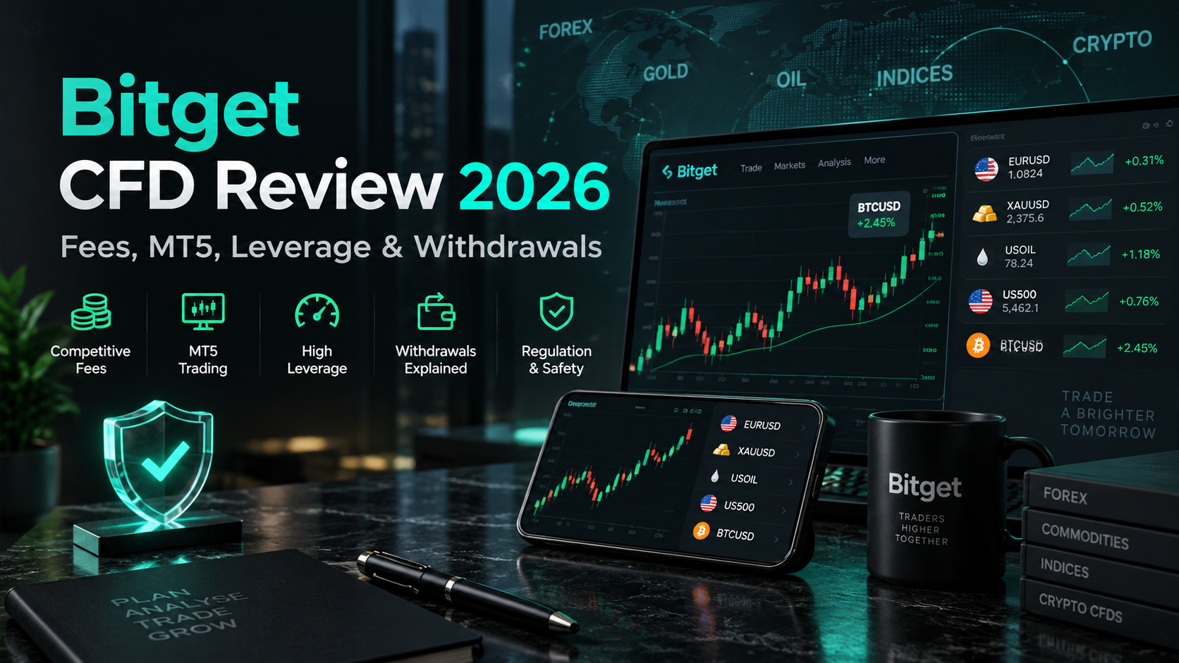 Bitget CFD Review 2026: Fees, MT5 & Safety