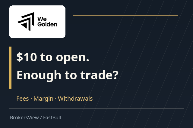 WeGolden: $10 minimum deposit, trading costs and withdrawal rules