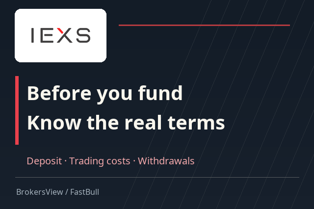 IEXS Review: Minimum Deposit, DMA Costs and Withdrawal Rules