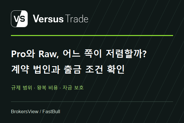 Versus Trade 믿을 만할까? 규제 법인·계좌 비용·출금 조건 분석