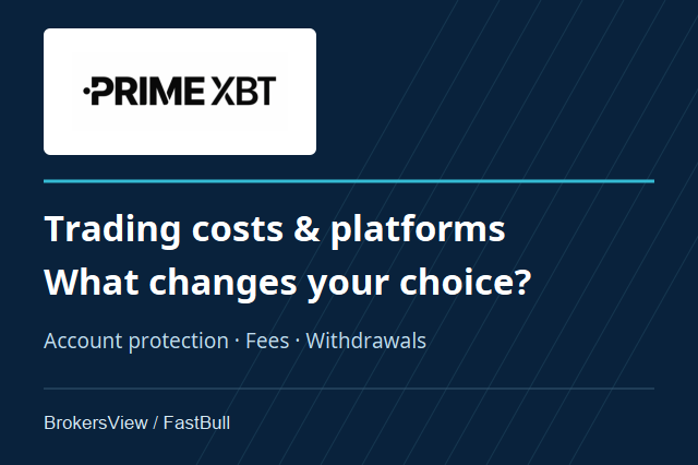 PrimeXBT Review: Trading Costs, Platform Choices and Account Protection