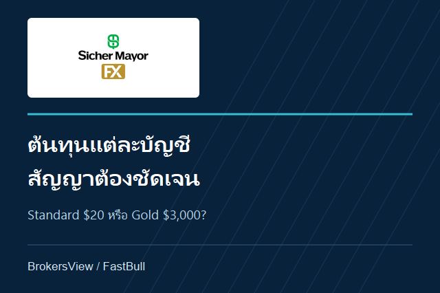 Sicher Mayor FX น่าใช้ไหม? เทียบบัญชี 20 กับ 3,000 ดอลลาร์ พร้อมเงื่อนไขกำกับดูแลและถอนเงิน