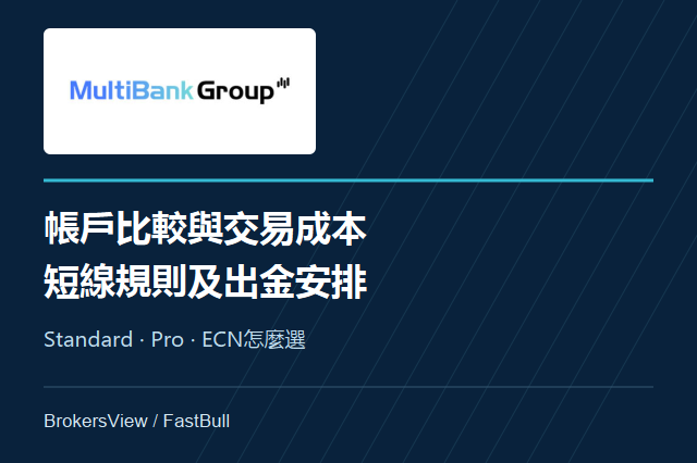 MultiBank Group帳戶比較:交易成本、短線規則與出金安排
