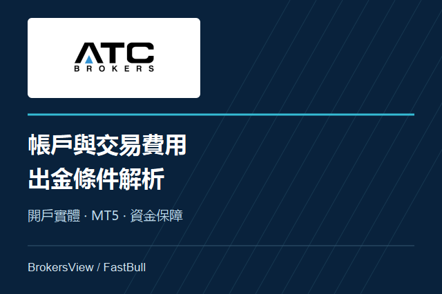 ATC Brokers好用嗎？帳戶門檻、MT5與出金費用解析