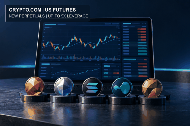 Crypto.com, 미국 고객 대상 최대 5배 레버리지 무기한 선물 출시
